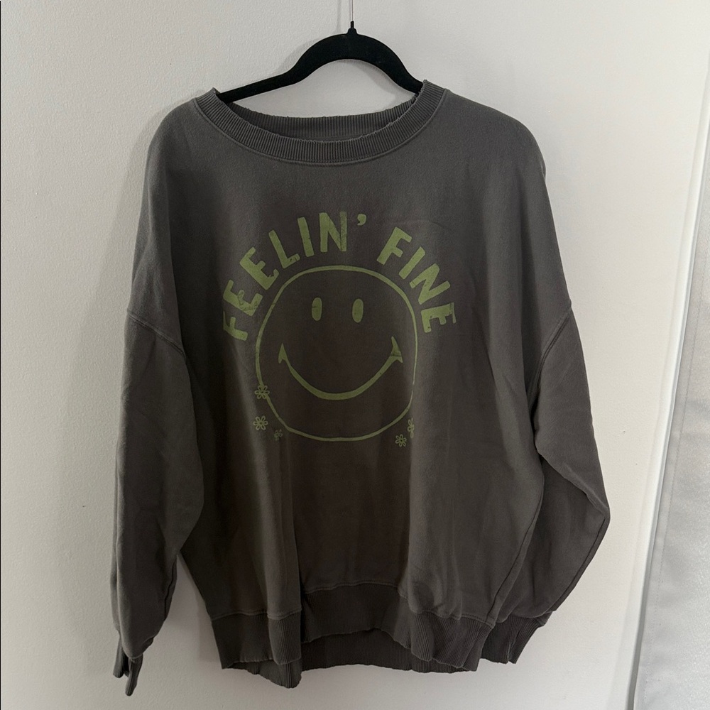 American Eagle Outfitters Gray Crew Neck Sweater